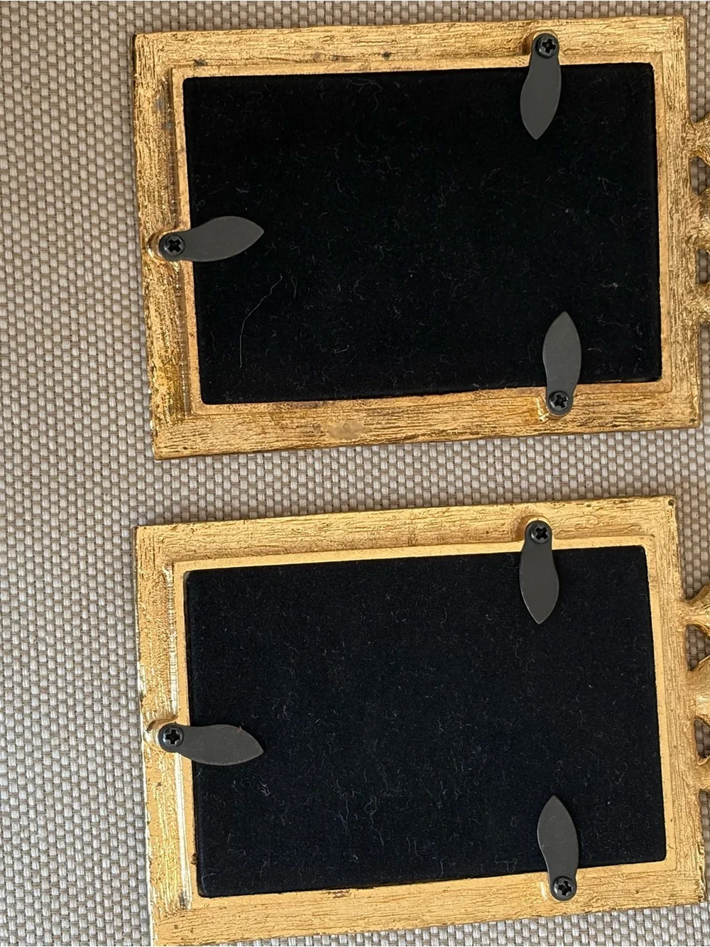 Pottery Barn Gold and White Jewel Hanging Frames - Set of 2 Small photo frames
